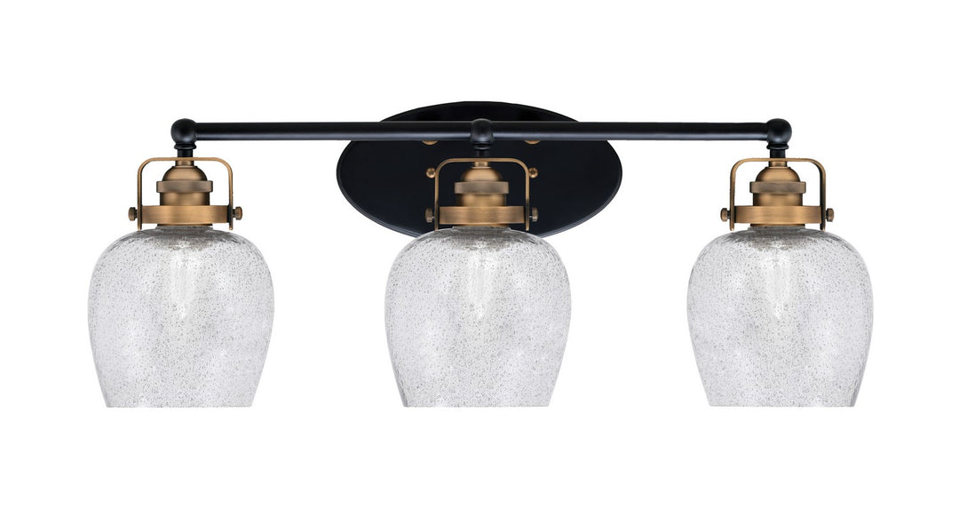 Toltec Easton 1933-MBBR-4812 Bath Vanity Light 26 in. wide - Matte Black & Brass