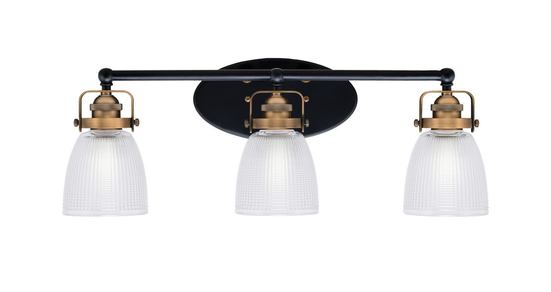 Toltec Easton 1933-MBBR-500 Bath Vanity Light 25 in. wide - Matte Black & Brass