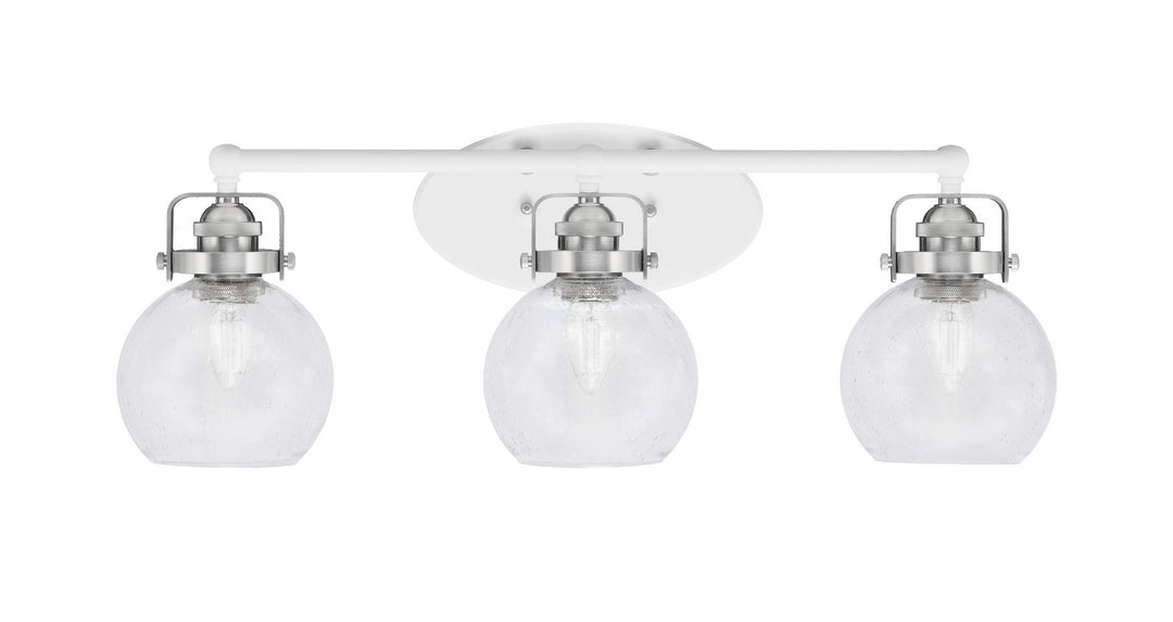 Toltec Easton 1933-WHBN-4100 Bath Vanity Light 26 in. wide - White & Brushed Nickel