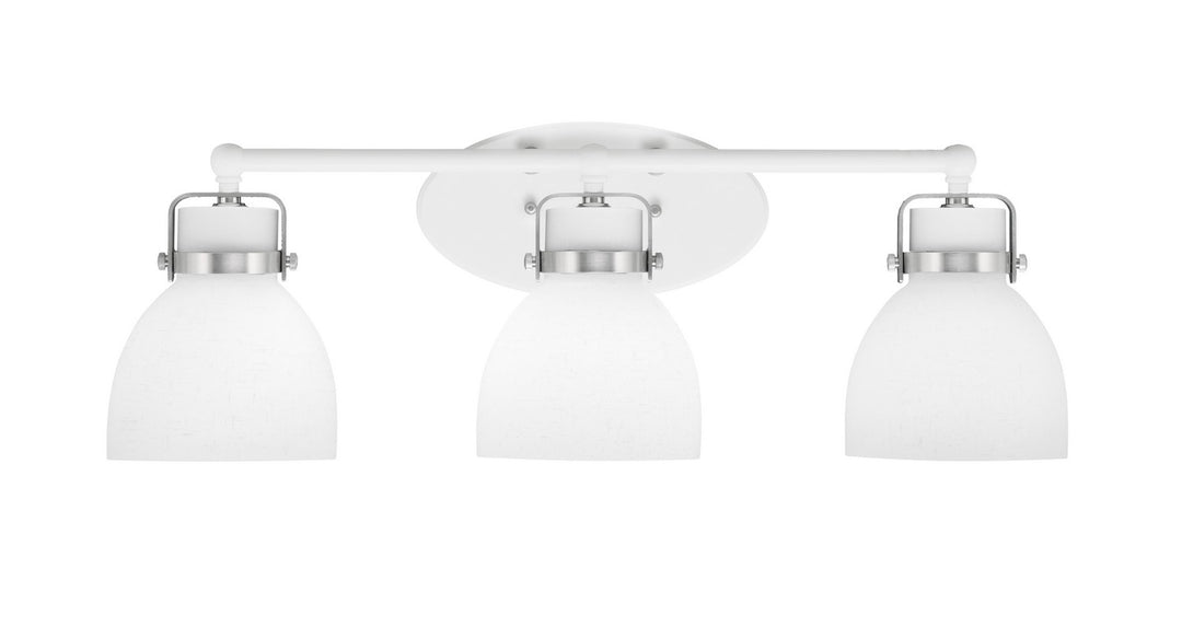 Toltec Easton 1933-WHBN-4111 Bath Vanity Light 26 in. wide - White & Brushed Nickel