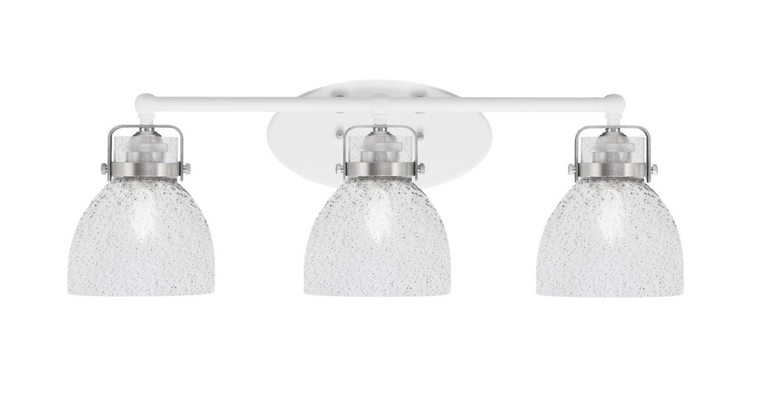 Toltec Easton 1933-WHBN-4119 Bath Vanity Light 26 in. wide - White & Brushed Nickel