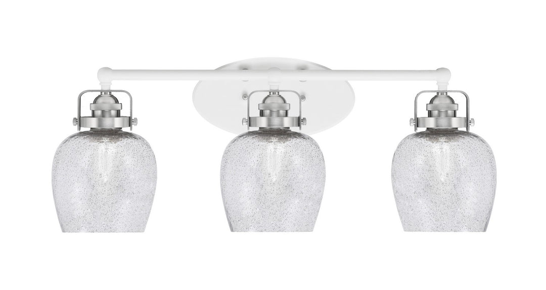 Toltec Easton 1933-WHBN-4812 Bath Vanity Light 26 in. wide - White & Brushed Nickel