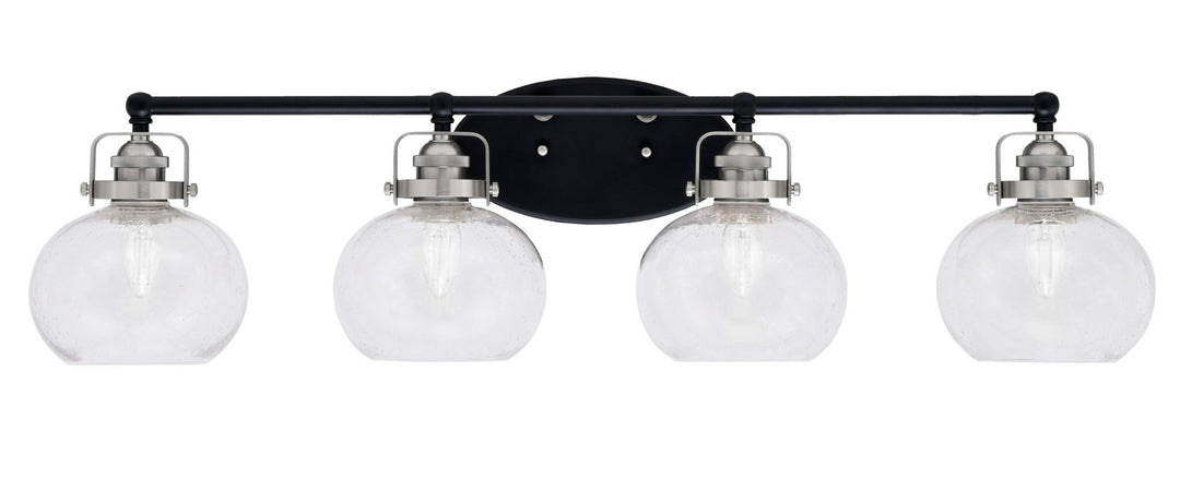 Toltec Easton 1934-MBBN-202 Bath Vanity Light 37 in. wide - Matte Black & Brushed Nickel