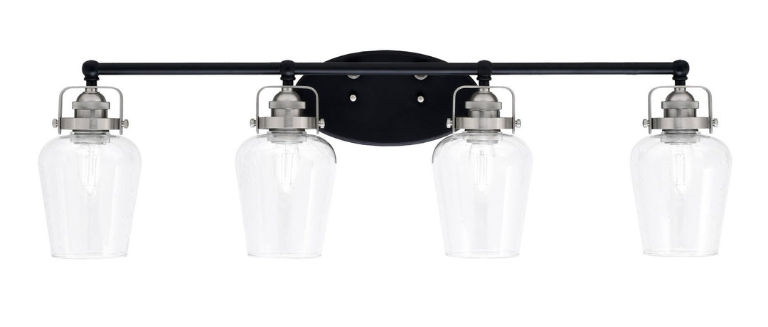 Toltec Easton 1934-MBBN-210 Bath Vanity Light 35 in. wide - Matte Black & Brushed Nickel