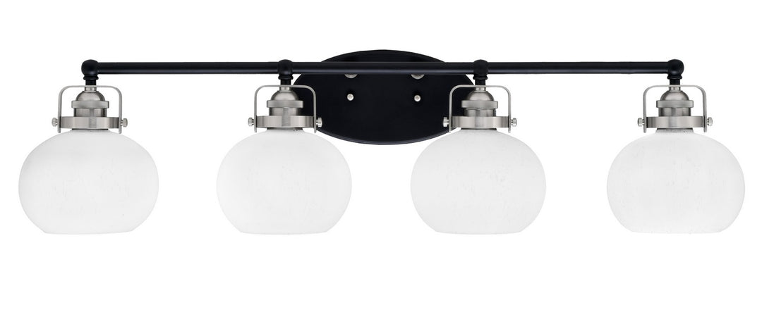 Toltec Easton 1934-MBBN-212 Bath Vanity Light 37 in. wide - Matte Black & Brushed Nickel