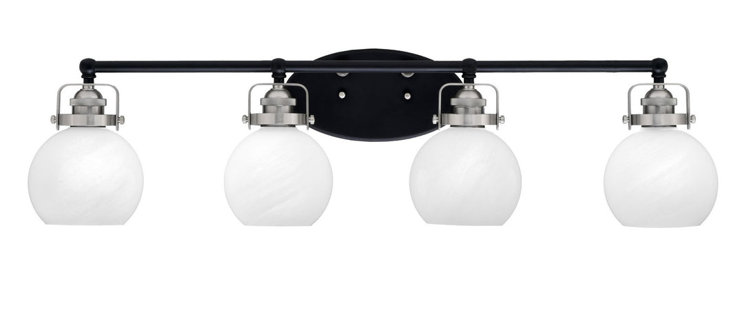 Toltec Easton 1934-MBBN-4101 Bath Vanity Light 36 in. wide - Matte Black & Brushed Nickel