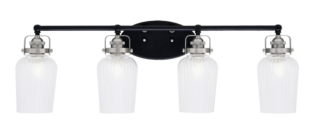 Toltec Easton 1934-MBBN-4250 Bath Vanity Light 35 in. wide - Matte Black & Brushed Nickel