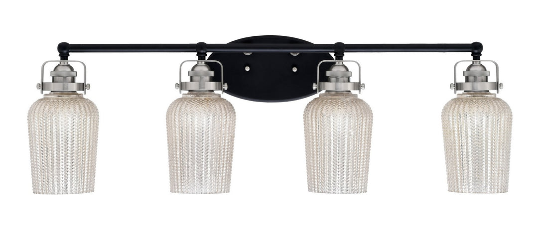 Toltec Easton 1934-MBBN-4253 Bath Vanity Light 35 in. wide - Matte Black & Brushed Nickel