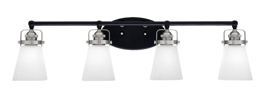 Toltec Easton 1934-MBBN-460 Bath Vanity Light 34 in. wide - Matte Black & Brushed Nickel