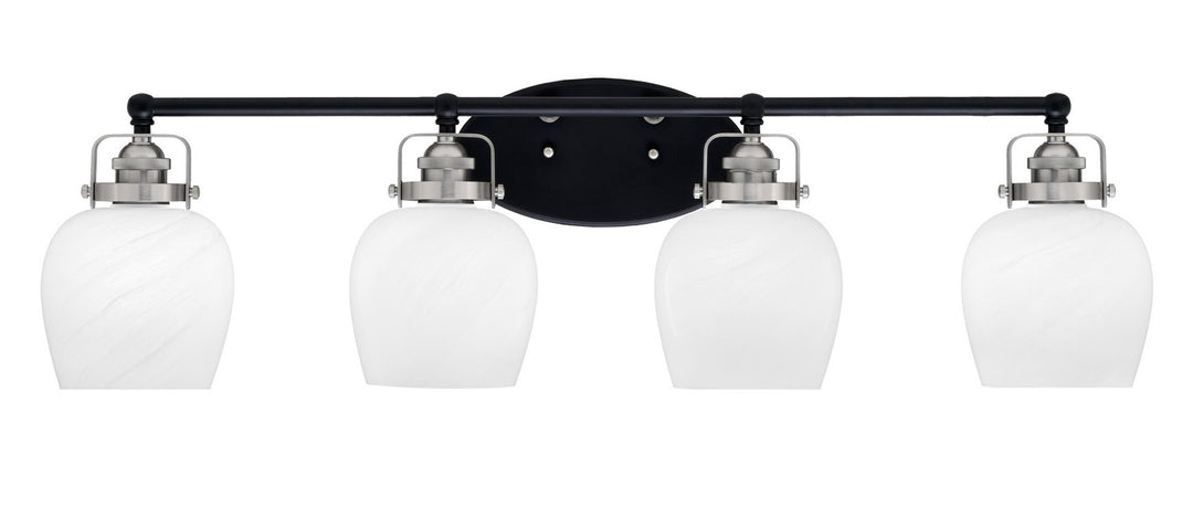 Toltec Easton 1934-MBBN-4811 Bath Vanity Light 36 in. wide - Matte Black & Brushed Nickel