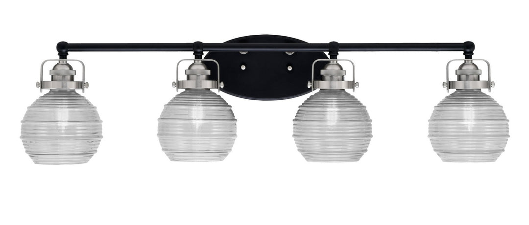 Toltec Easton 1934-MBBN-5110 Bath Vanity Light 36 in. wide - Matte Black & Brushed Nickel