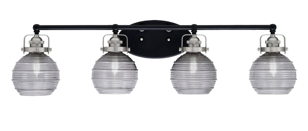 Toltec Easton 1934-MBBN-5112 Bath Vanity Light 36 in. wide - Matte Black & Brushed Nickel