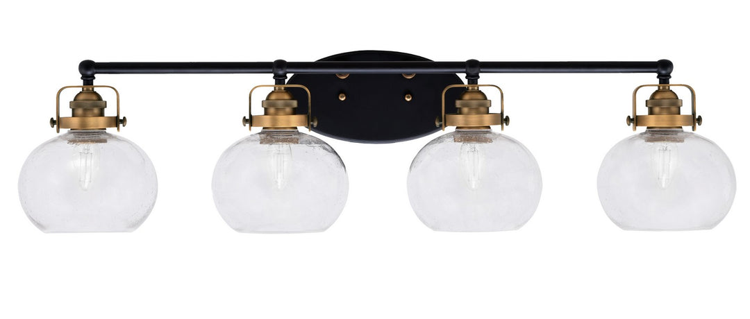 Toltec Easton 1934-MBBR-202 Bath Vanity Light 37 in. wide - Matte Black & Brass