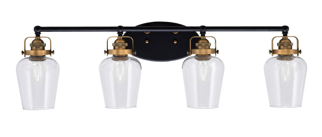 Toltec Easton 1934-MBBR-210 Bath Vanity Light 35 in. wide - Matte Black & Brass