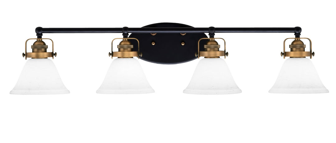 Toltec Easton 1934-MBBR-311 Bath Vanity Light 37 in. wide - Matte Black & Brass