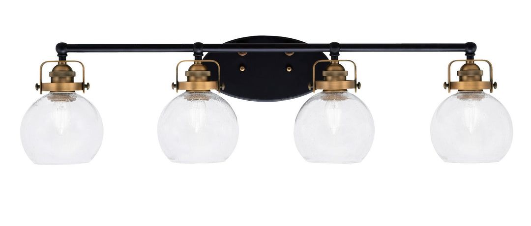 Toltec Easton 1934-MBBR-4100 Bath Vanity Light 36 in. wide - Matte Black & Brass