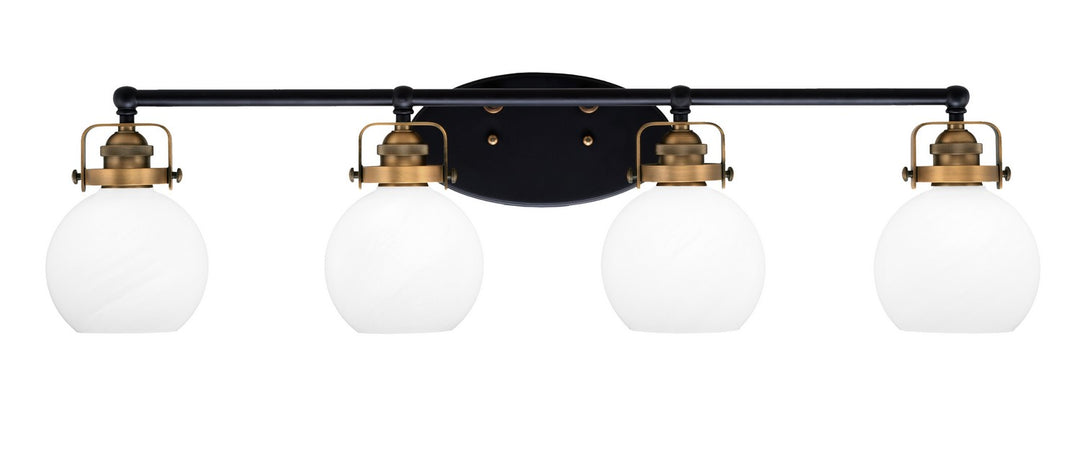 Toltec Easton 1934-MBBR-4101 Bath Vanity Light 36 in. wide - Matte Black & Brass