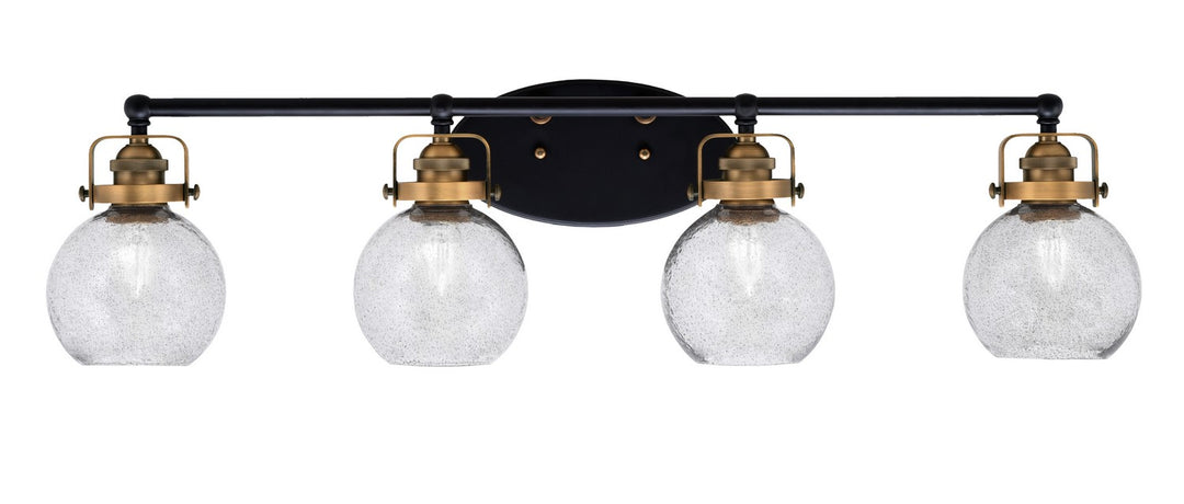 Toltec Easton 1934-MBBR-4102 Bath Vanity Light 36 in. wide - Matte Black & Brass