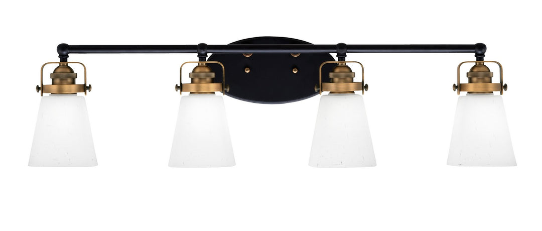 Toltec Easton 1934-MBBR-460 Bath Vanity Light 34 in. wide - Matte Black & Brass