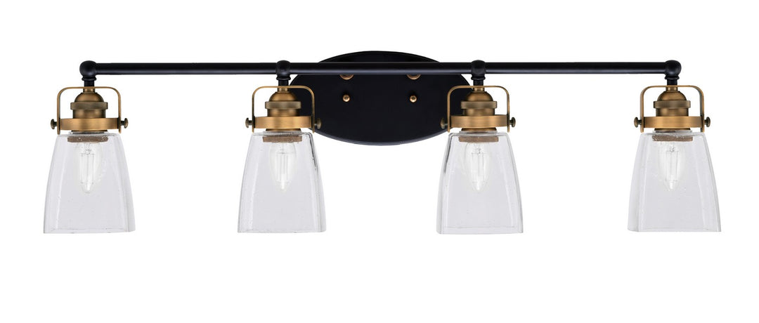 Toltec Easton 1934-MBBR-461 Bath Vanity Light 34 in. wide - Matte Black & Brass