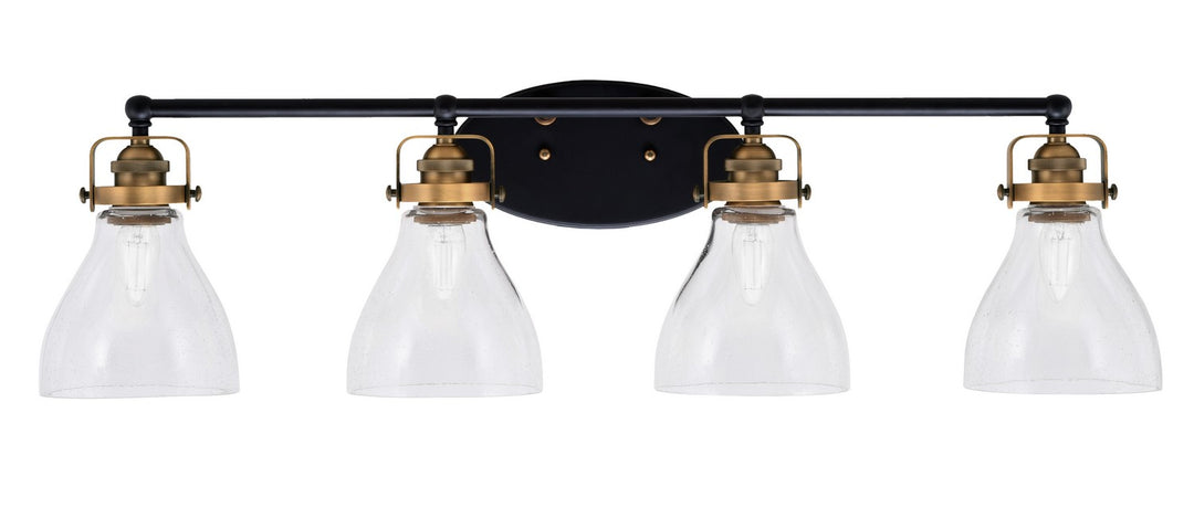 Toltec Easton 1934-MBBR-4760 Bath Vanity Light 36 in. wide - Matte Black & Brass