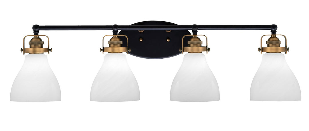 Toltec Easton 1934-MBBR-4761 Bath Vanity Light 36 in. wide - Matte Black & Brass