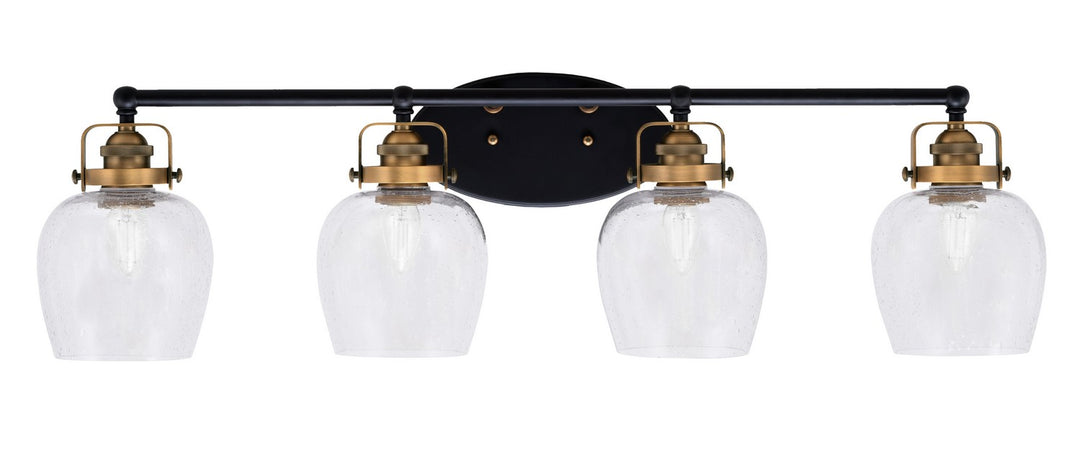 Toltec Easton 1934-MBBR-4810 Bath Vanity Light 36 in. wide - Matte Black & Brass