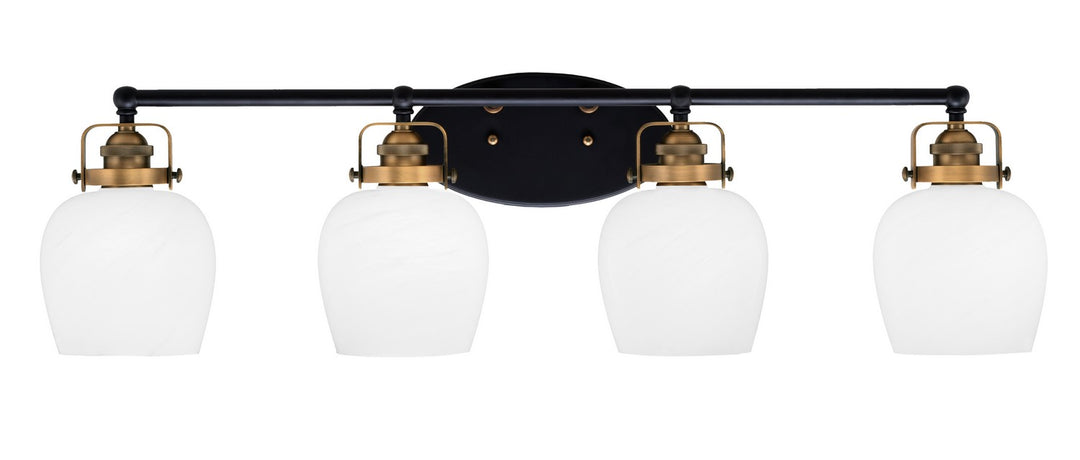 Toltec Easton 1934-MBBR-4811 Bath Vanity Light 36 in. wide - Matte Black & Brass
