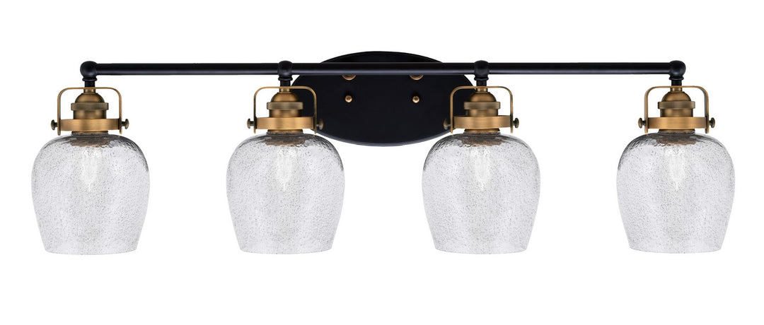 Toltec Easton 1934-MBBR-4812 Bath Vanity Light 36 in. wide - Matte Black & Brass