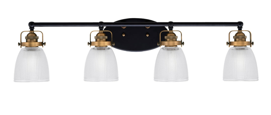 Toltec Easton 1934-MBBR-500 Bath Vanity Light 35 in. wide - Matte Black & Brass