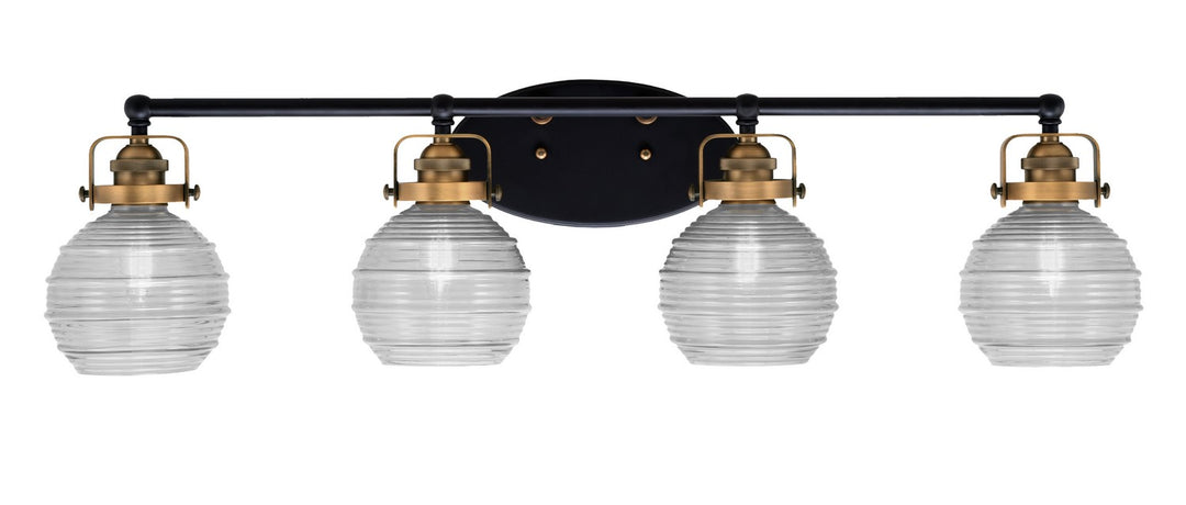 Toltec Easton 1934-MBBR-5110 Bath Vanity Light 36 in. wide - Matte Black & Brass