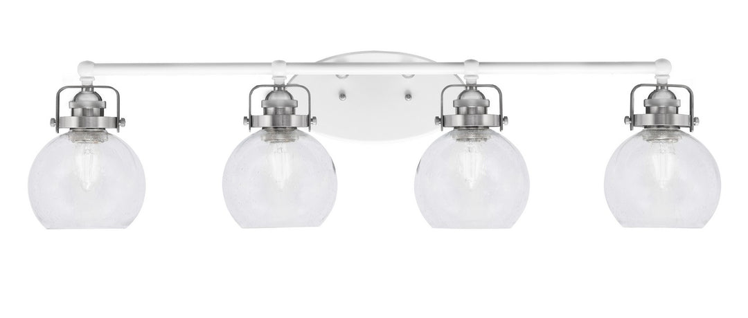 Toltec Easton 1934-WHBN-4100 Bath Vanity Light 36 in. wide - White & Brushed Nickel