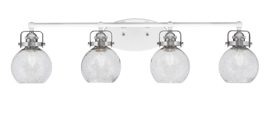 Toltec Easton 1934-WHBN-4102 Bath Vanity Light 36 in. wide - White & Brushed Nickel