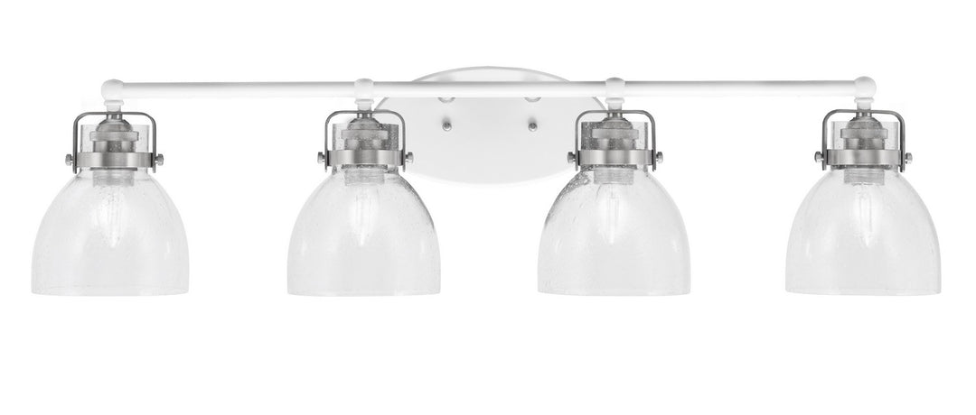 Toltec Easton 1934-WHBN-4110 Bath Vanity Light 36 in. wide - White & Brushed Nickel