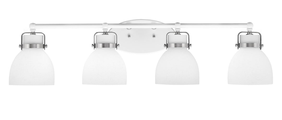 Toltec Easton 1934-WHBN-4111 Bath Vanity Light 36 in. wide - White & Brushed Nickel