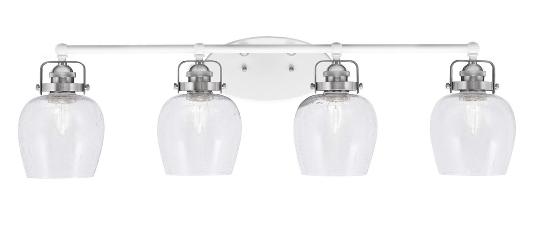 Toltec Easton 1934-WHBN-4810 Bath Vanity Light 36 in. wide - White & Brushed Nickel