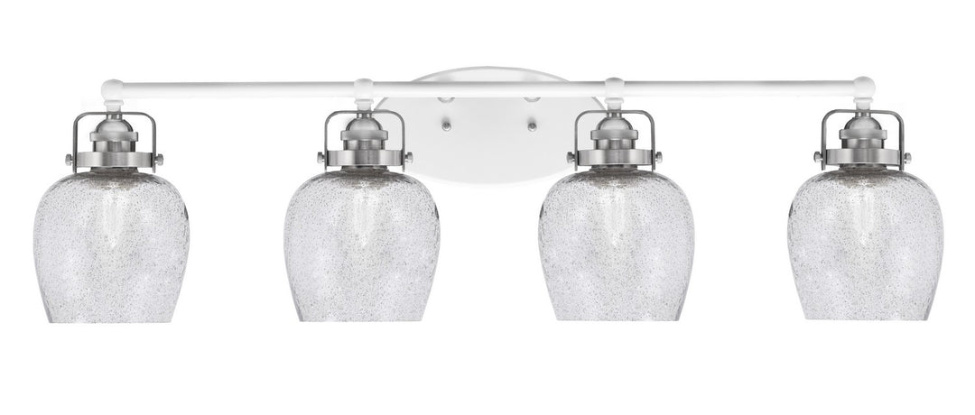 Toltec Easton 1934-WHBN-4812 Bath Vanity Light 36 in. wide - White & Brushed Nickel