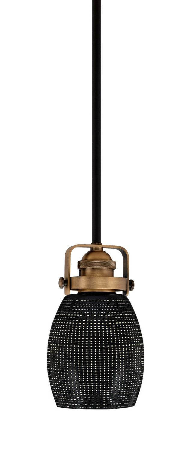 Toltec Easton 1941-MBBR-4029 Pendant Light - Matte Black & Brass