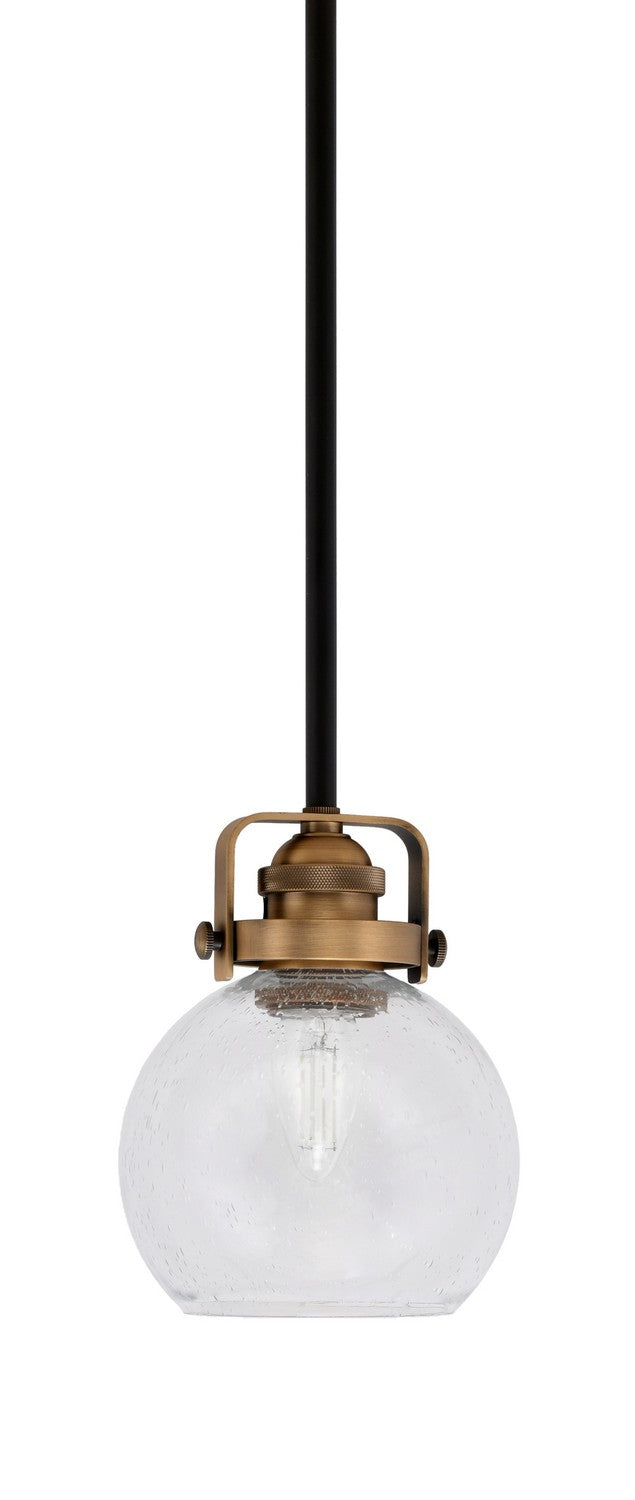 Toltec Easton 1941-MBBR-4100 Pendant Light - Matte Black & Brass