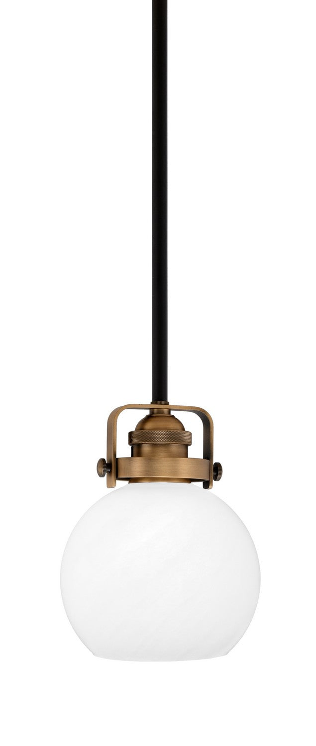 Toltec Easton 1941-MBBR-4101 Pendant Light - Matte Black & Brass
