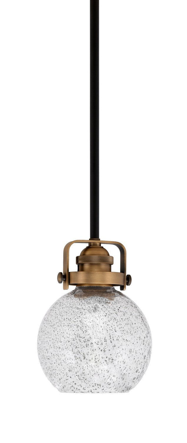 Toltec Easton 1941-MBBR-4102 Pendant Light - Matte Black & Brass