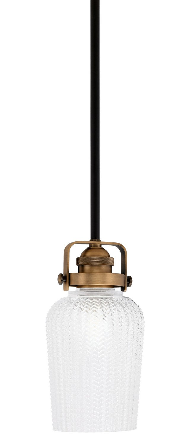 Toltec Easton 1941-MBBR-4250 Pendant Light - Matte Black & Brass