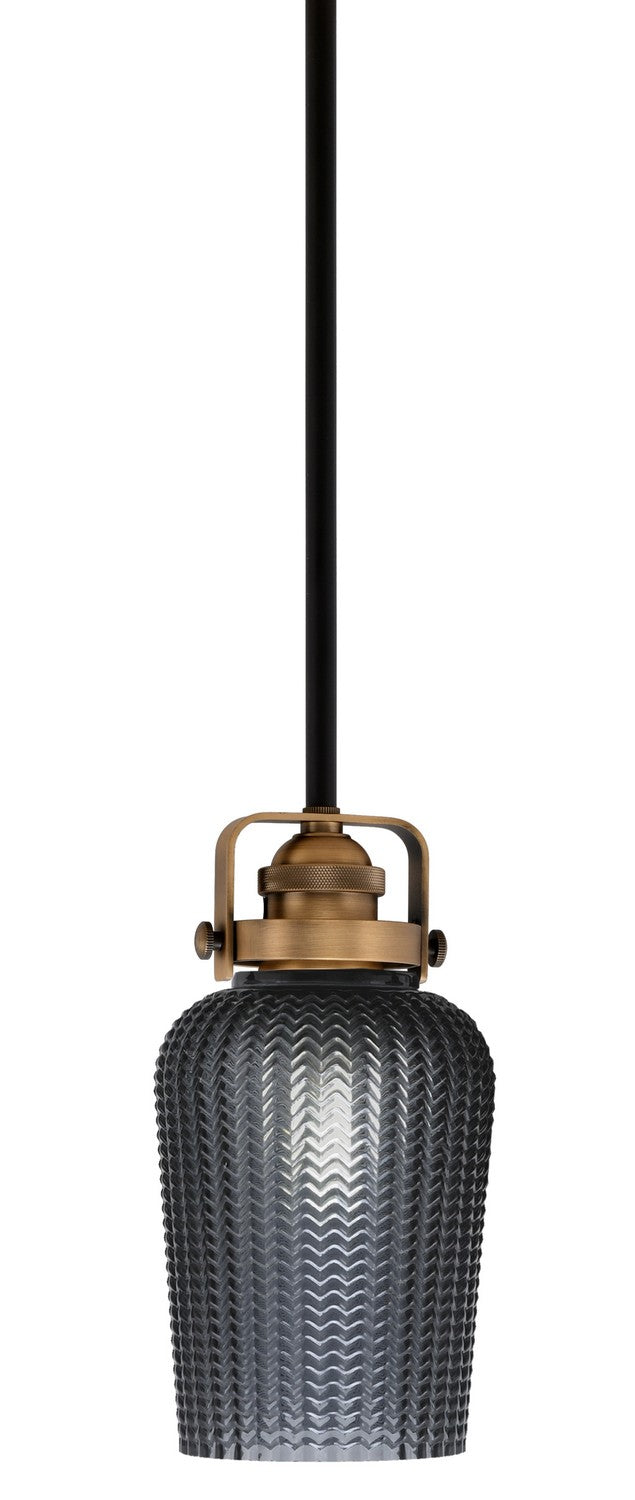 Toltec Easton 1941-MBBR-4252 Pendant Light - Matte Black & Brass