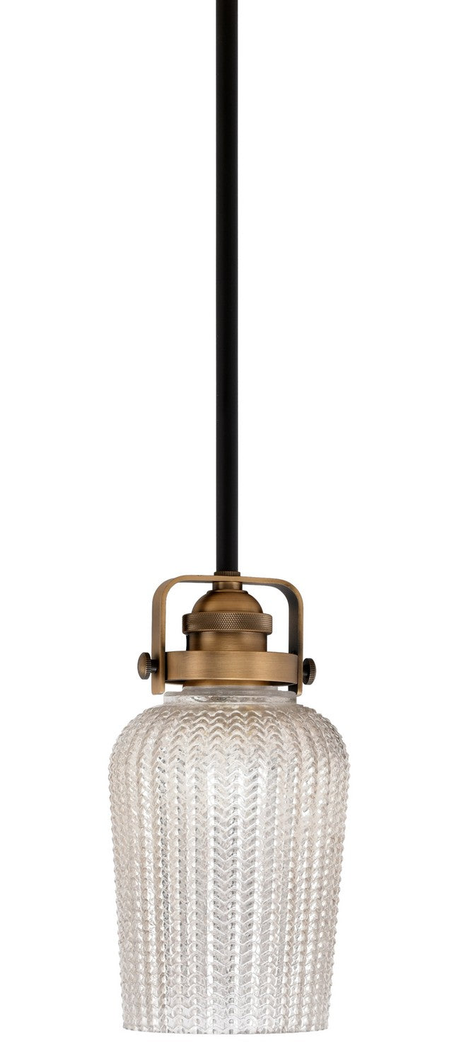 Toltec Easton 1941-MBBR-4253 Pendant Light - Matte Black & Brass