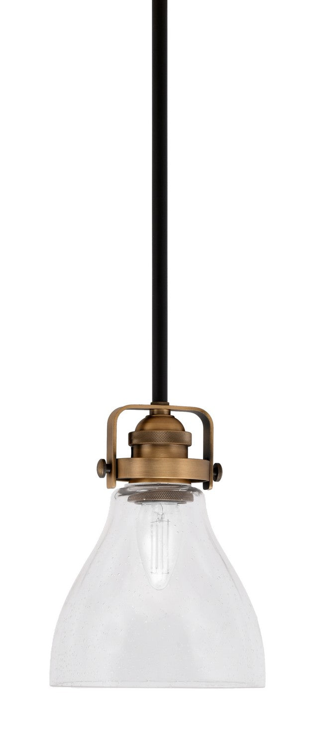 Toltec Easton 1941-MBBR-4760 Pendant Light - Matte Black & Brass