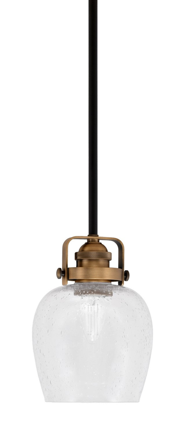 Toltec Easton 1941-MBBR-4810 Pendant Light - Matte Black & Brass