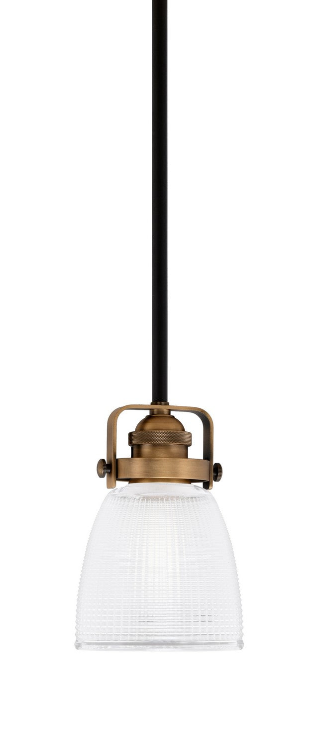 Toltec Easton 1941-MBBR-500 Pendant Light - Matte Black & Brass