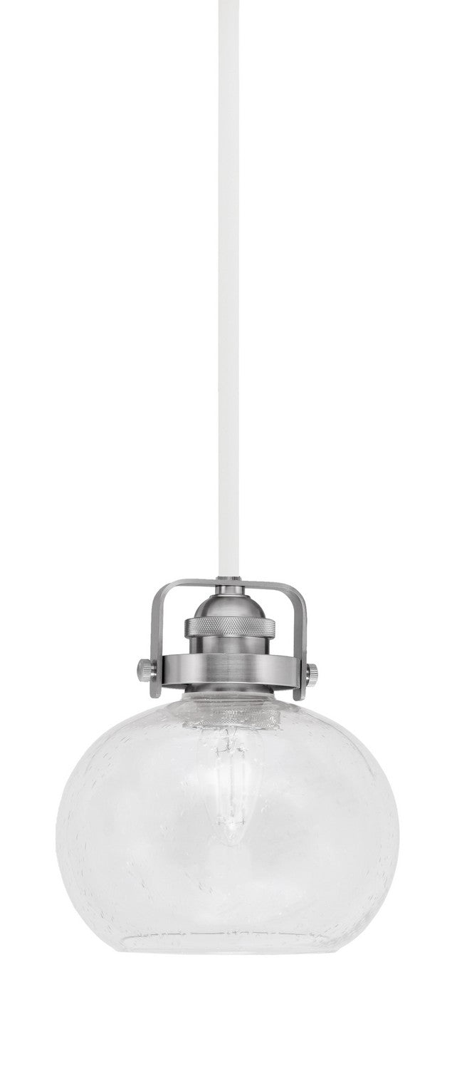 Toltec Easton 1941-WHBN-202 Pendant Light - White & Brushed Nickel