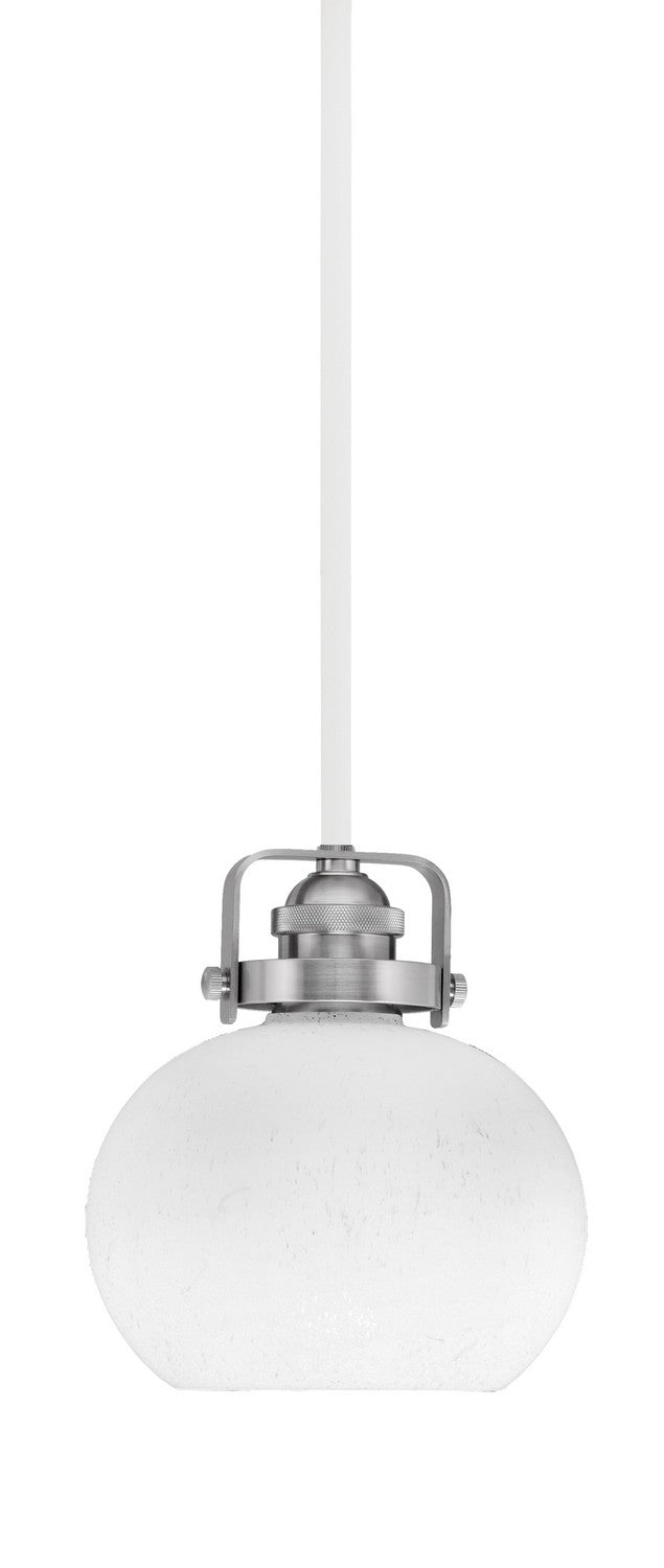 Toltec Easton 1941-WHBN-212 Pendant Light - White & Brushed Nickel
