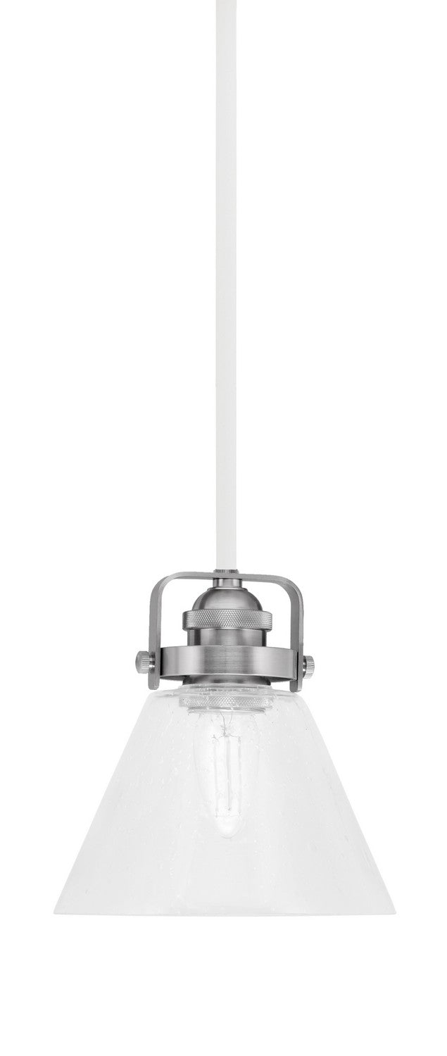 Toltec Easton 1941-WHBN-302 Pendant Light - White & Brushed Nickel